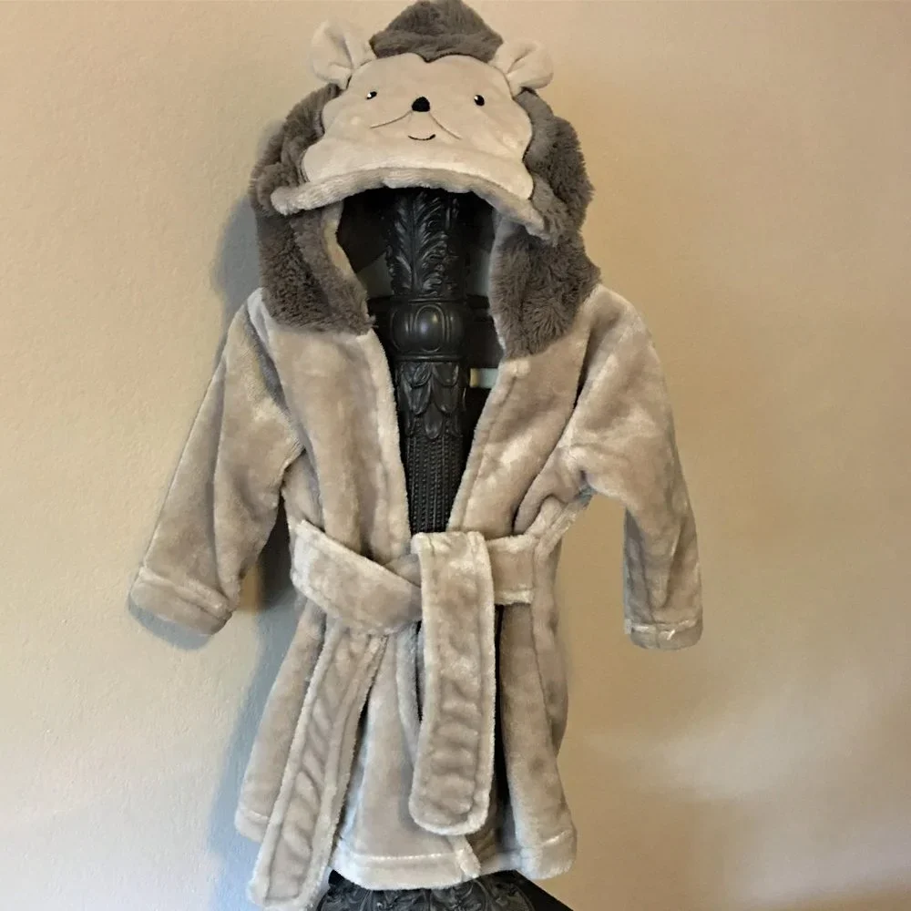 HUDSON BABY Soft Plush Baby Bathrobe | 0-9 Mnth - Picture 2 of 8